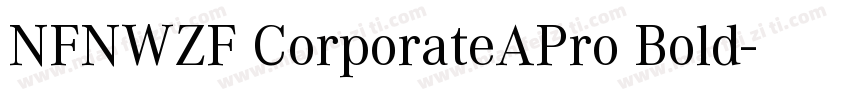 NFNWZF CorporateAPro Bold字体转换